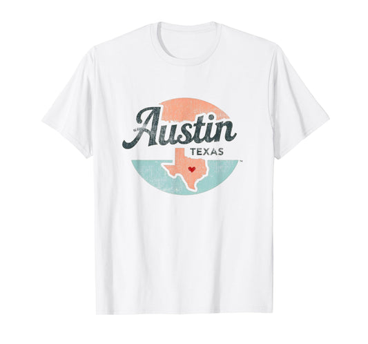 Austin Texas Retro Vintage Weathered Souvenir T-Shirt