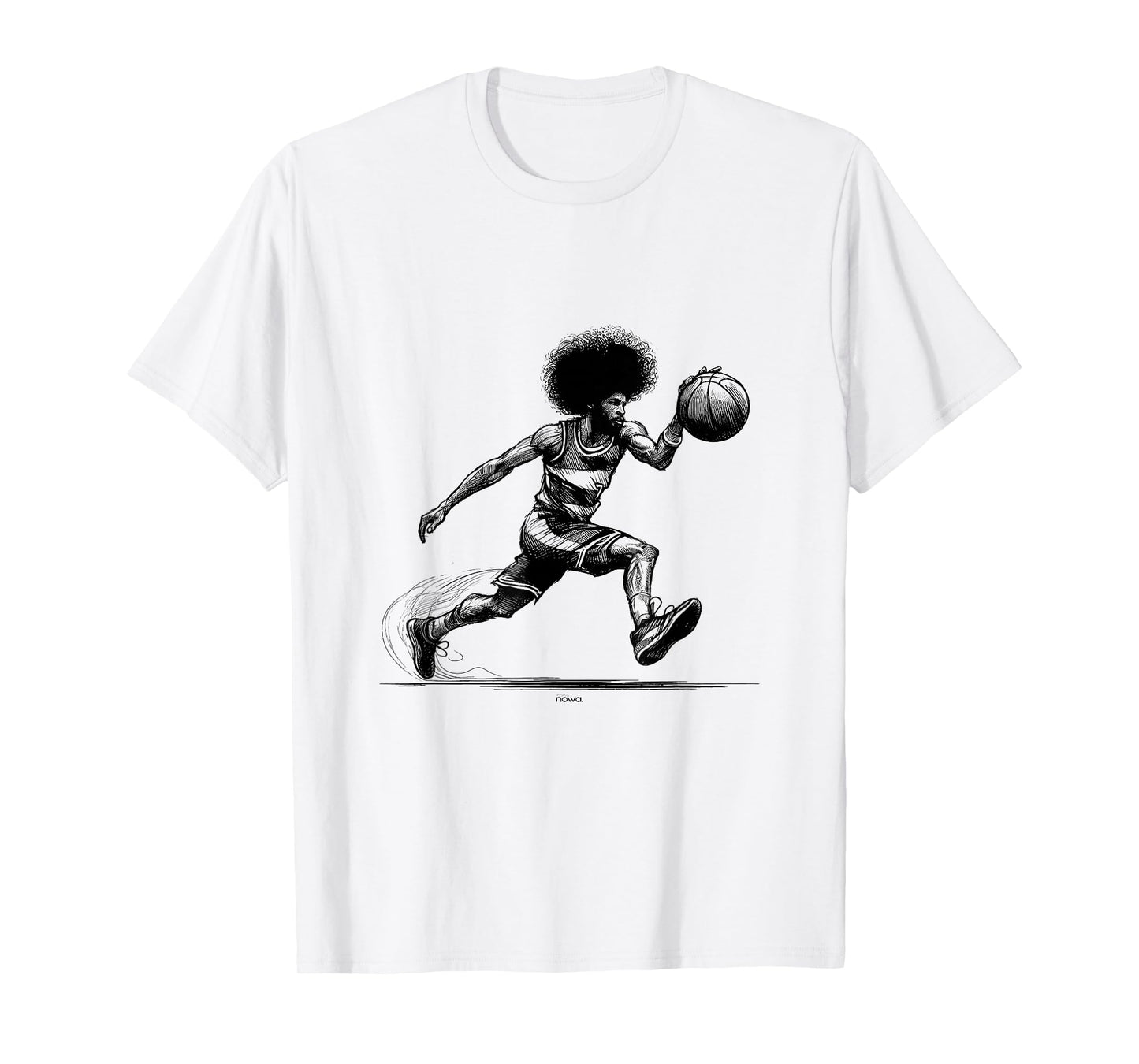 DOCTOR J LEGENDARY AFRO DRIBBLER BASKETBALL T-Shirt
