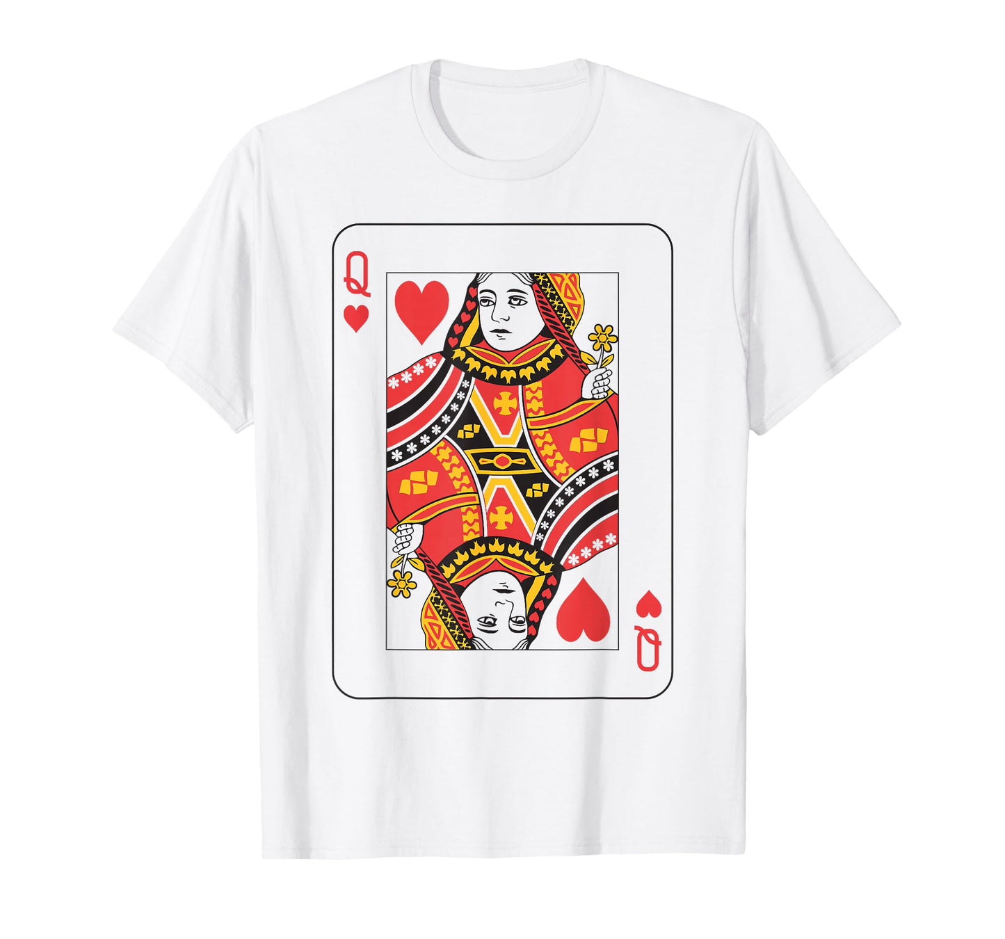 Queen of Hearts | Deck of Cards Front and Back Group Costume T-Shirt