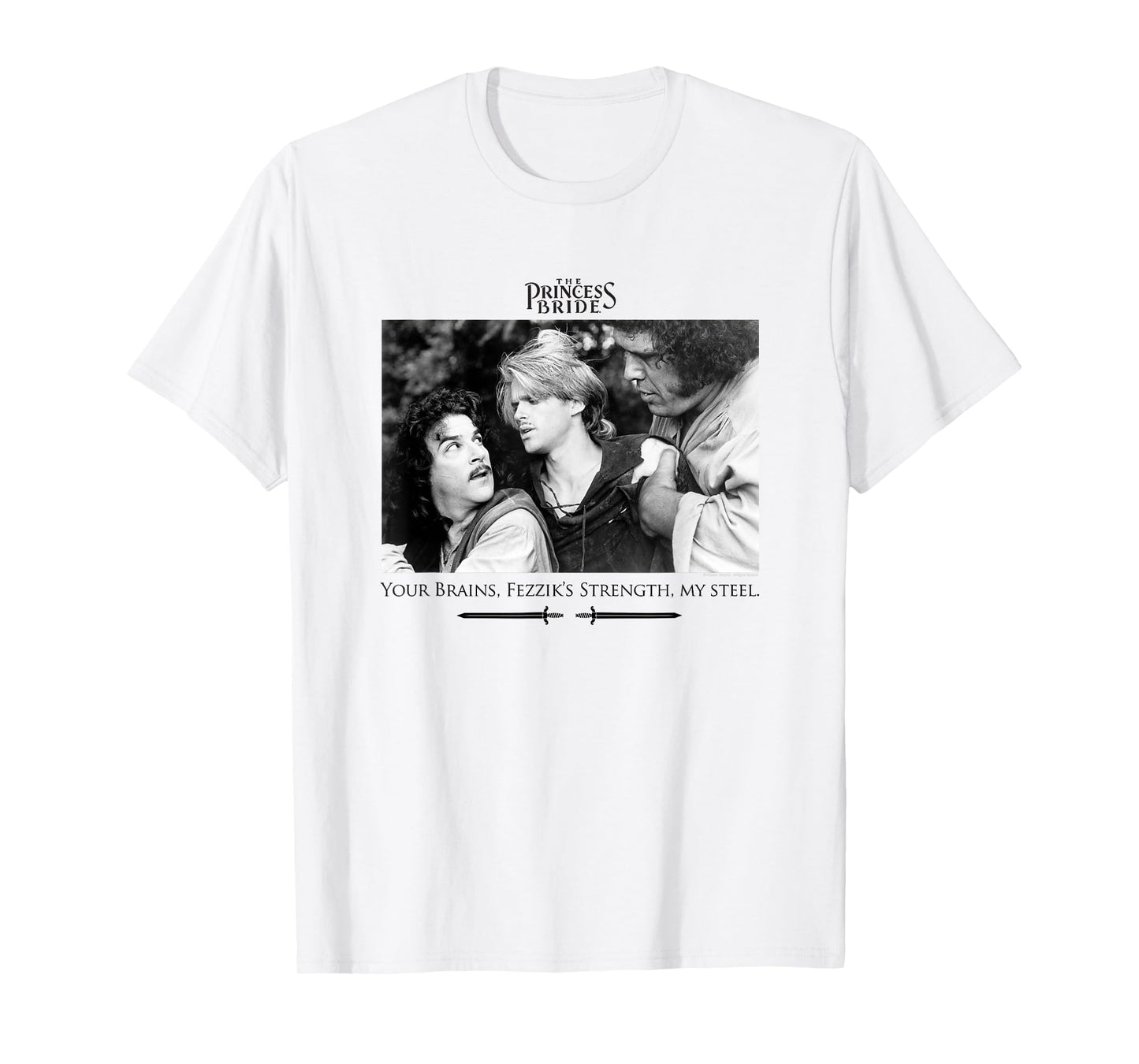 The Princess Bride Brains, Strength, Steel Retro Movie T-Shirt