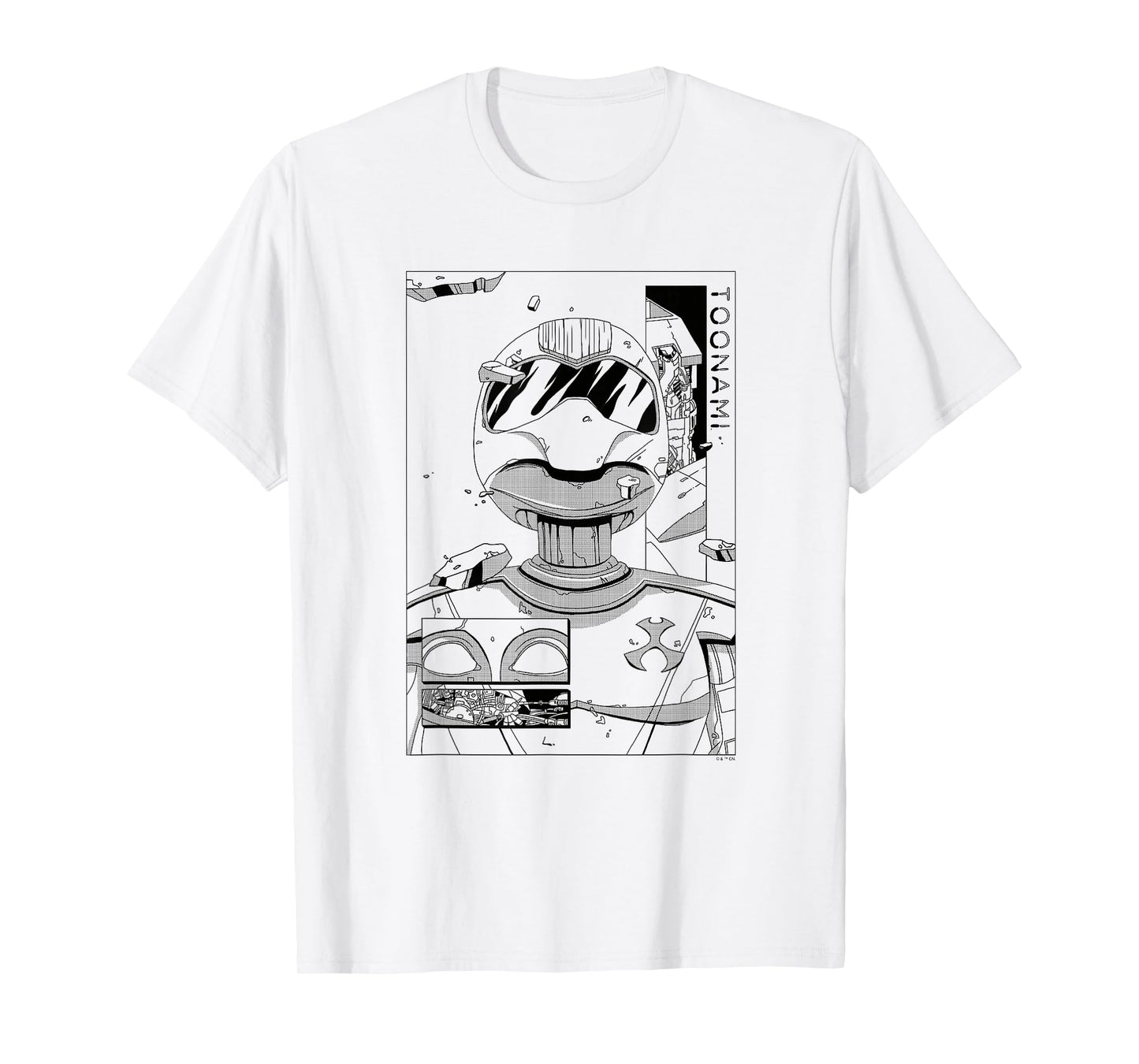 Toonami T.O.M. Manga Sketch Boxed Portrait T-Shirt