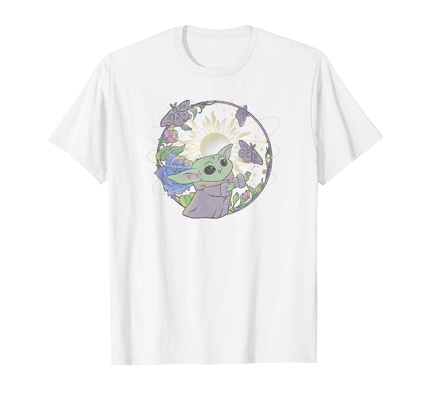 Star Wars: The Mandalorian Grogu The Way Butterfly Circle T-Shirt