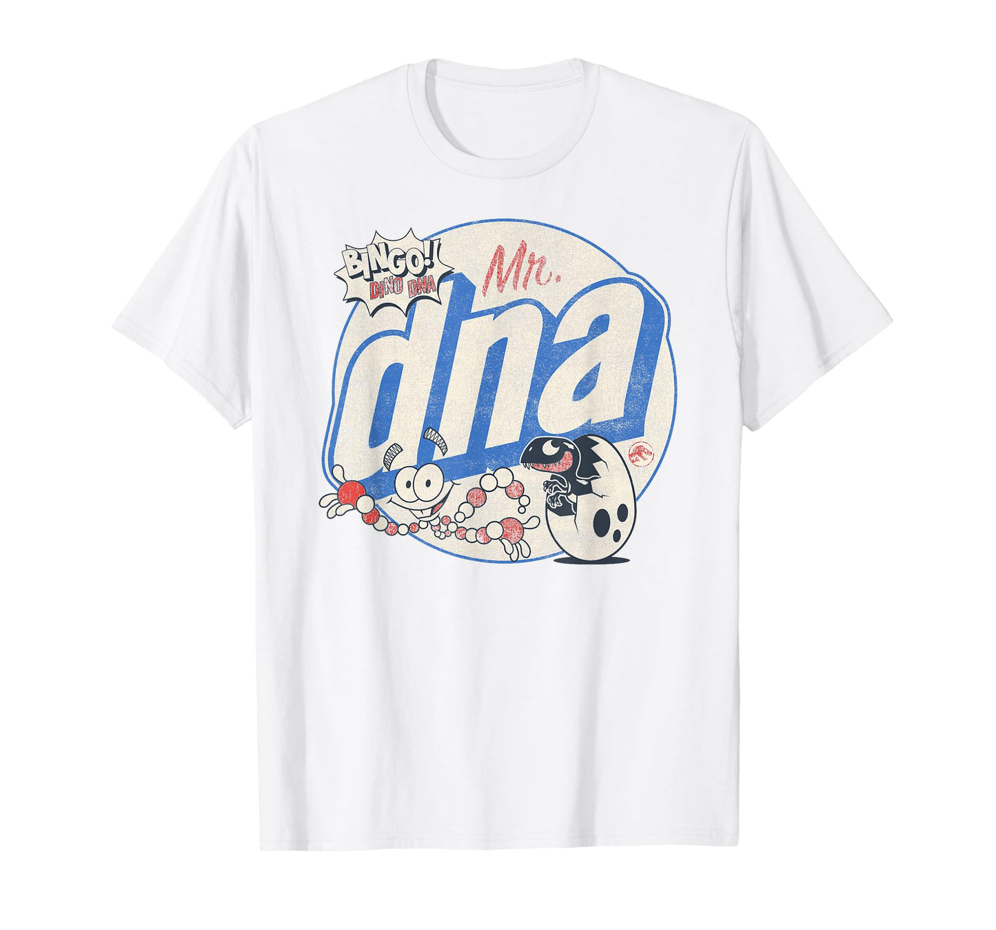Jurassic World Retro Mr. DNA Bingo Dino Logo T-Shirt