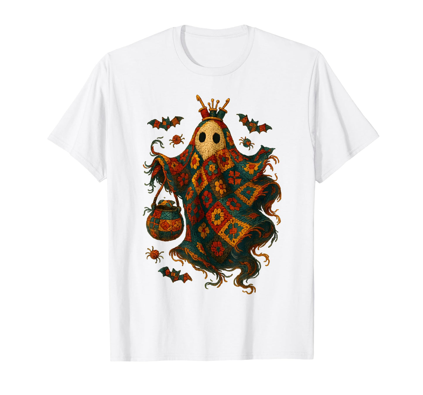 Ghost Coquette Crocheting Yarn Knitting Crafting Halloween T-Shirt
