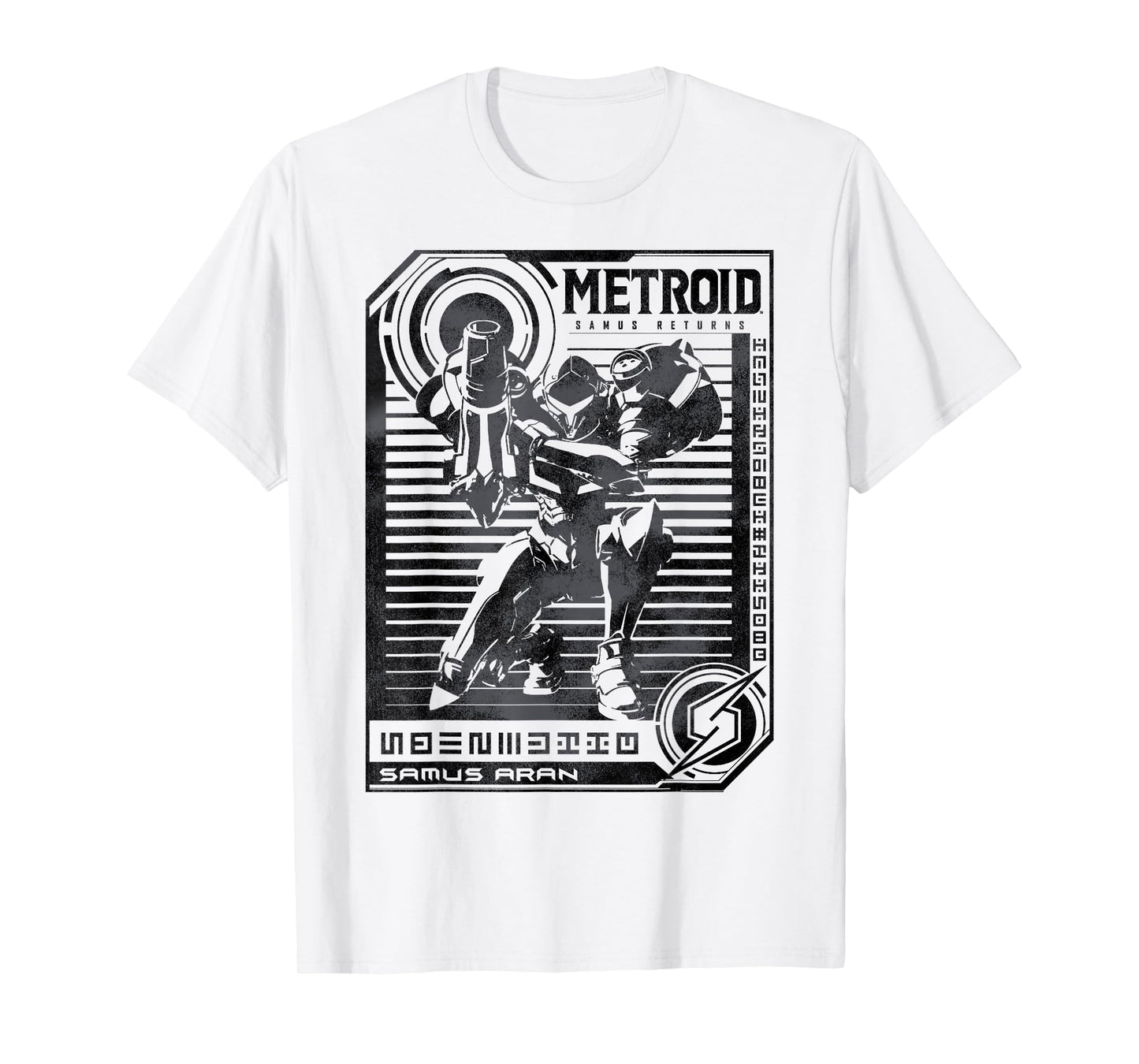 Nintendo Metroid Samus Distressed Poster Graphic T-Shirt T-Shirt