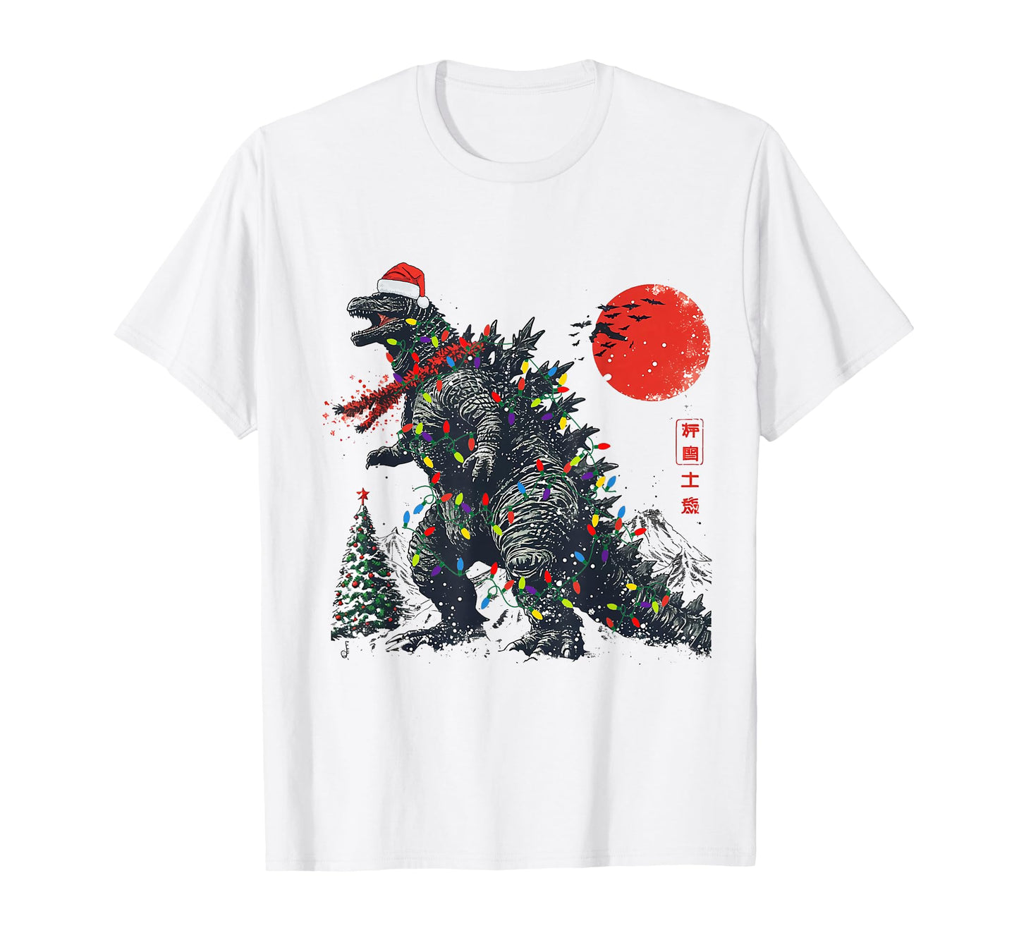 Kaiju Christmas Santazilla Japanese Monster Men Boys T-Shirt