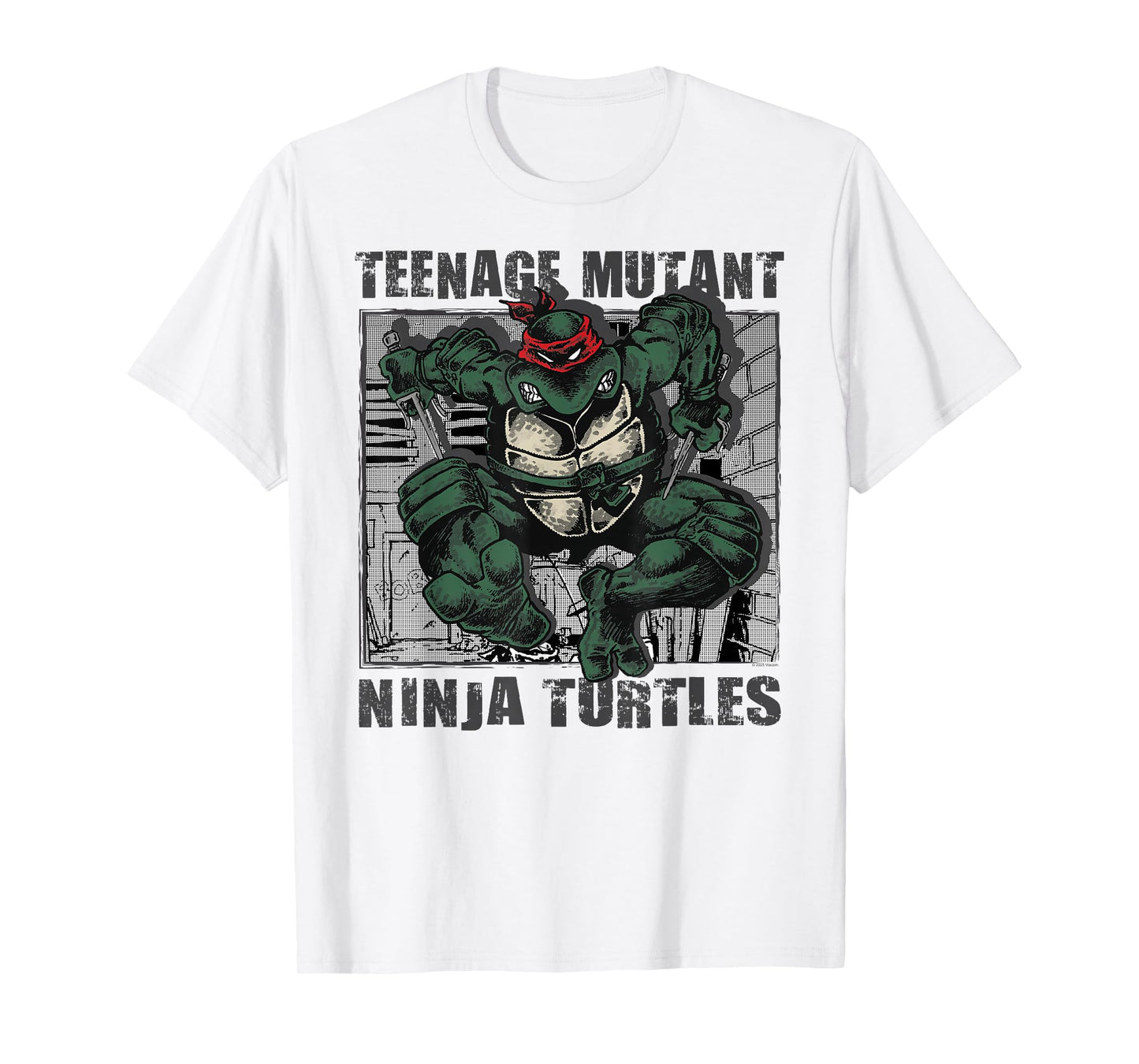 TMNT Comic Book Jump Raphael Retro Comic Book T-Shirt