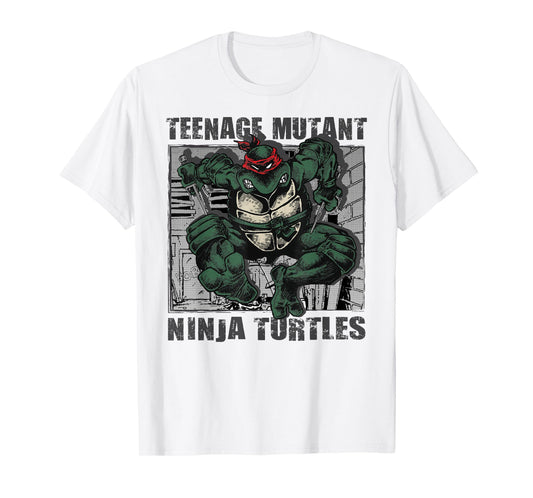 TMNT Comic Book Jump Raphael Retro Comic Book T-Shirt