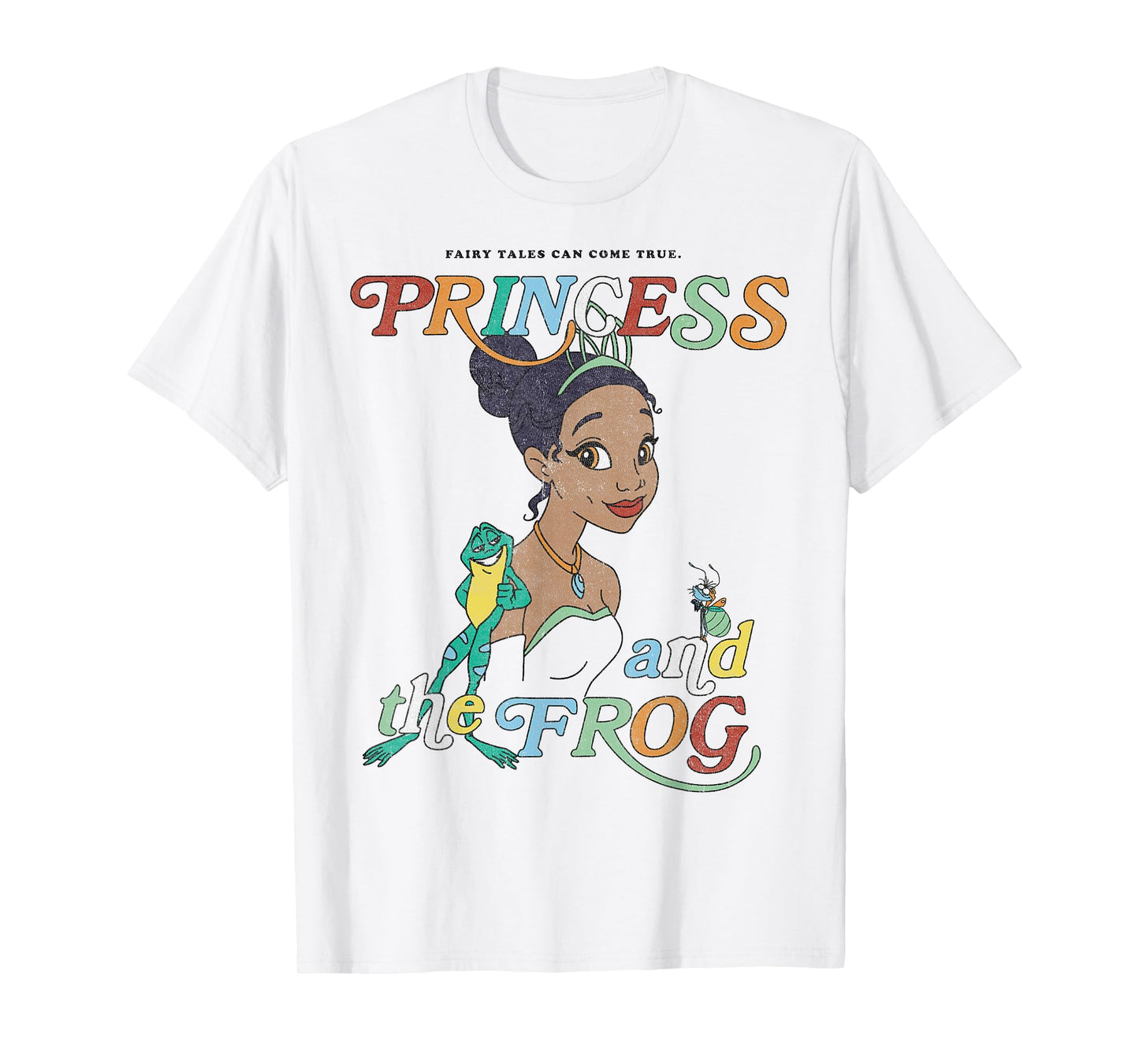 Disney Princess and The Frog Tiana and Frog Naveen Portrait T-Shirt Small
