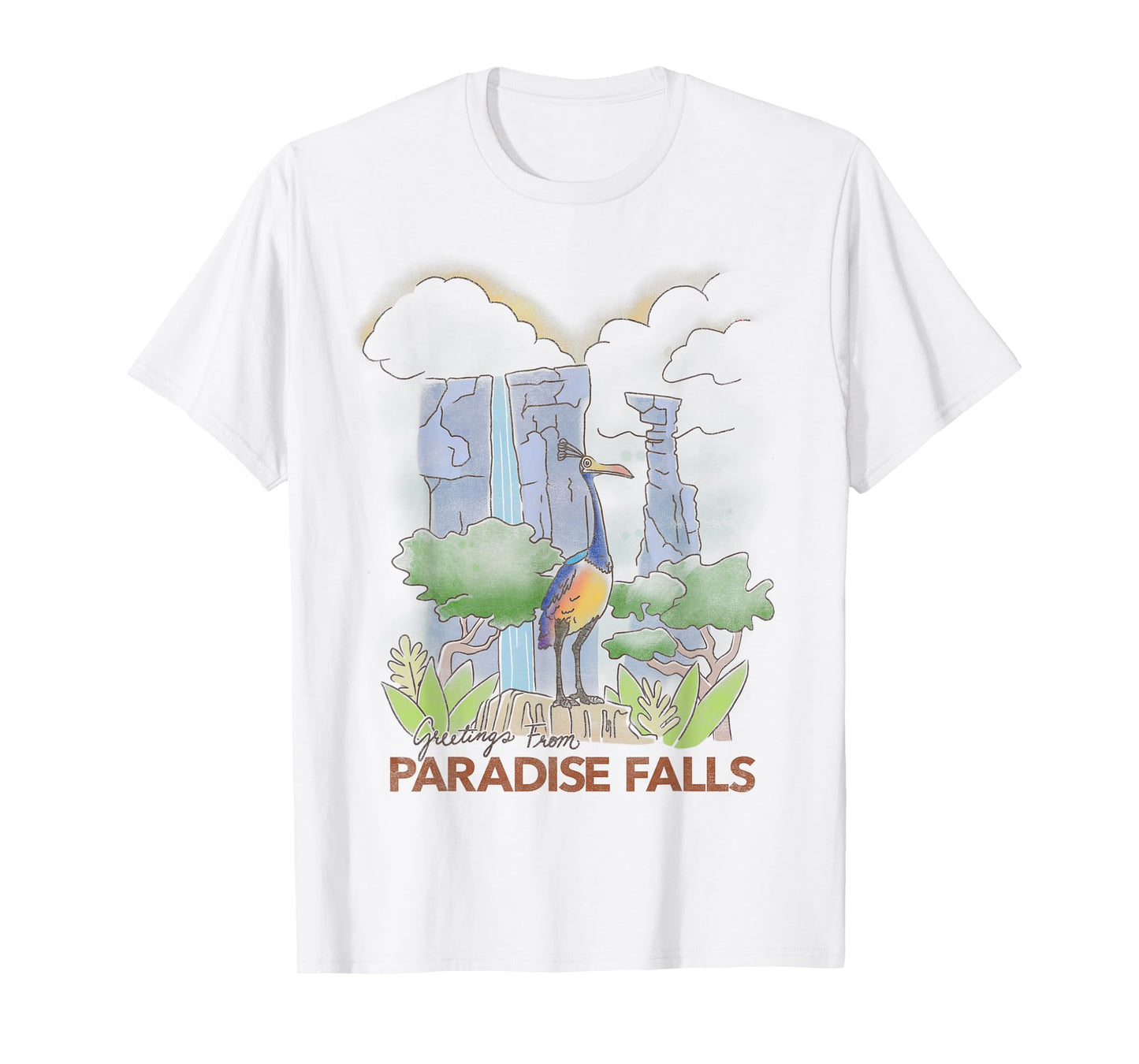 Disney Pixar Up Kevin Greetings from Paradise Falls Poster T-Shirt Small