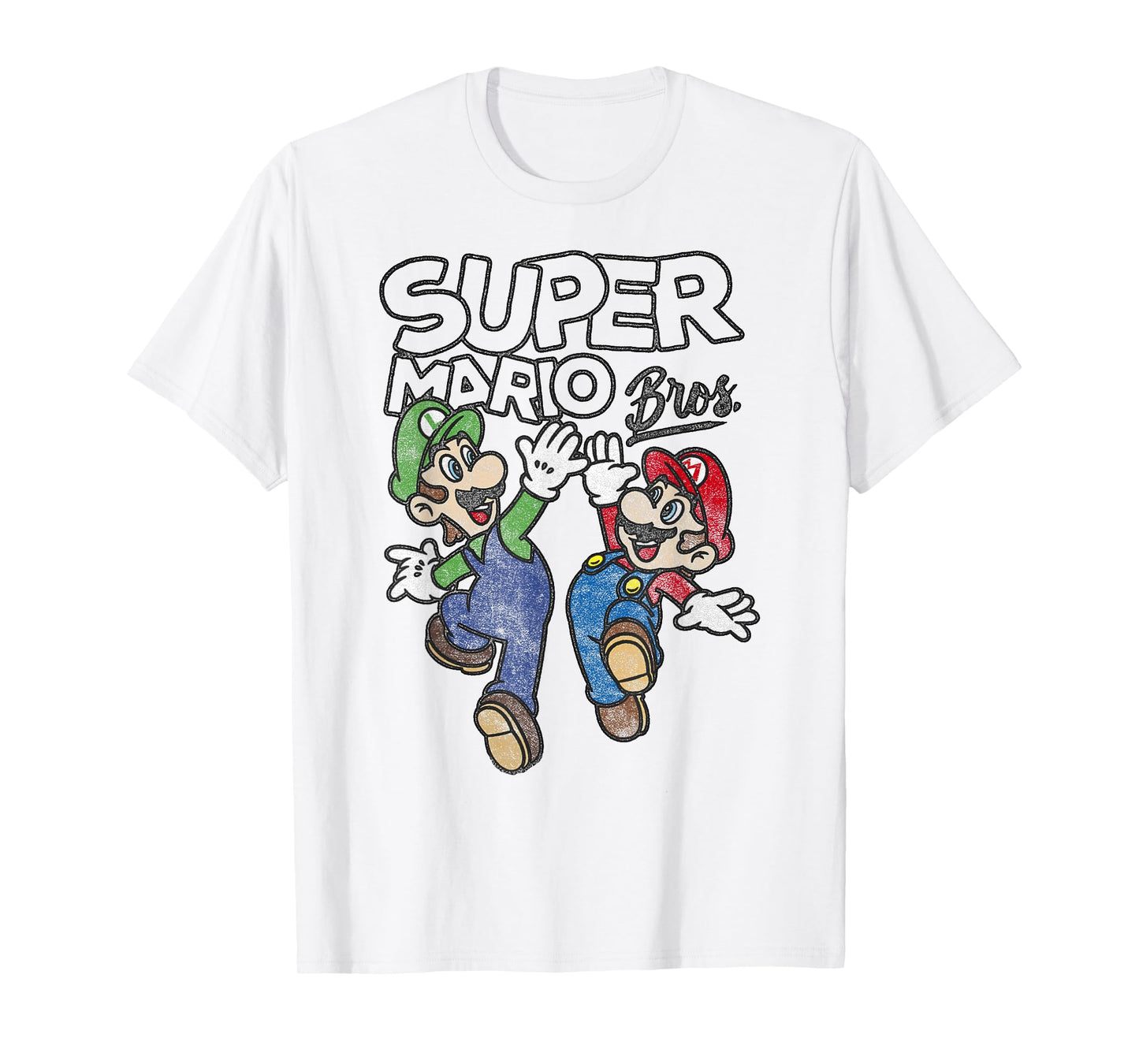 Super Mario Bros. Luigi And Mario High Five Portrait T-Shirt