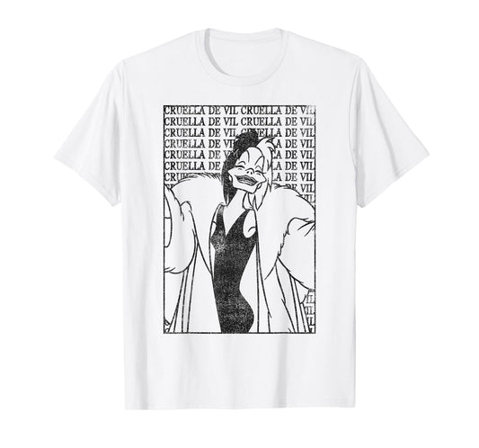 Disney Dalmatians Cruella Card Poster Graphic T-Shirt T-Shirt