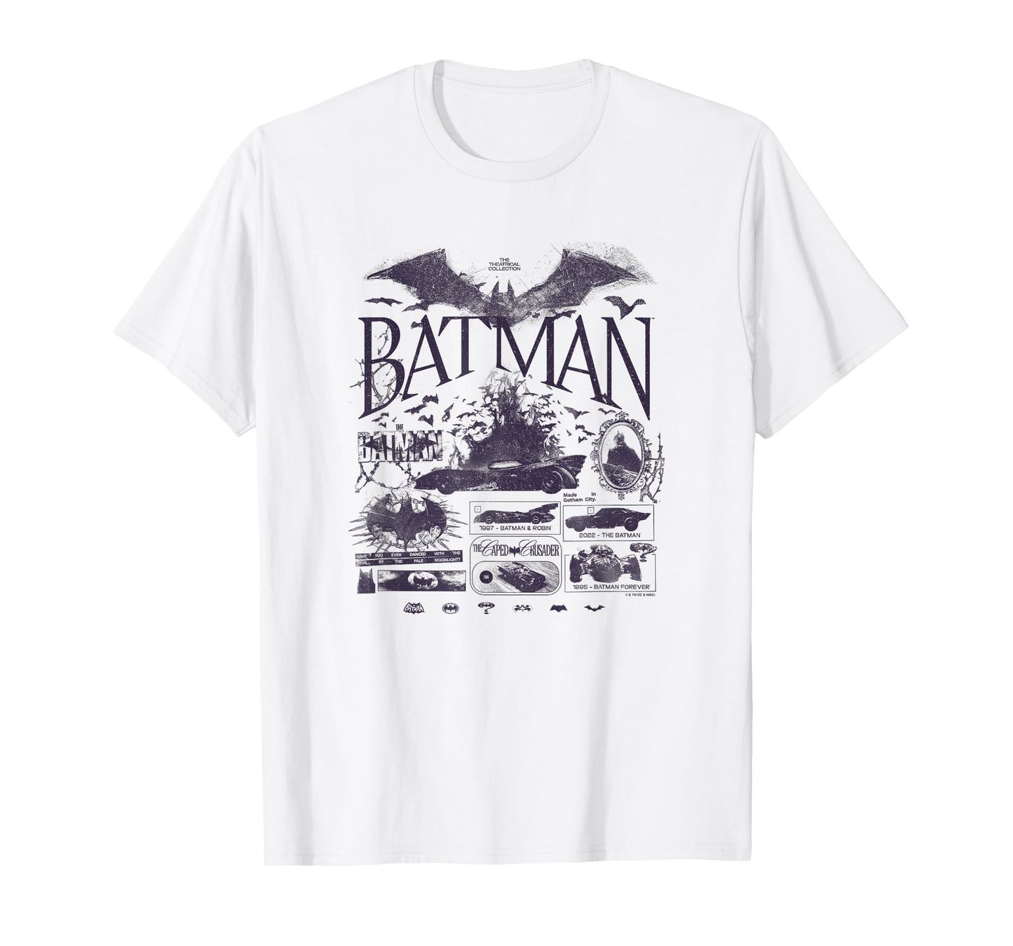 DC Comics Batman Vintage Faded Batman Movie Logo Box Up T-Shirt