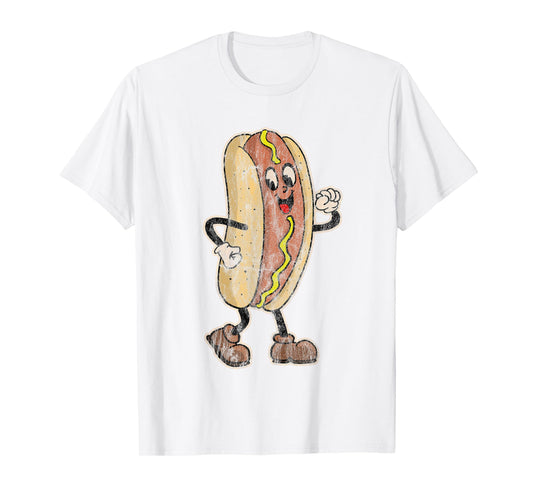 Distressed Walking Drive in Movie Hot Dog T-Shirt