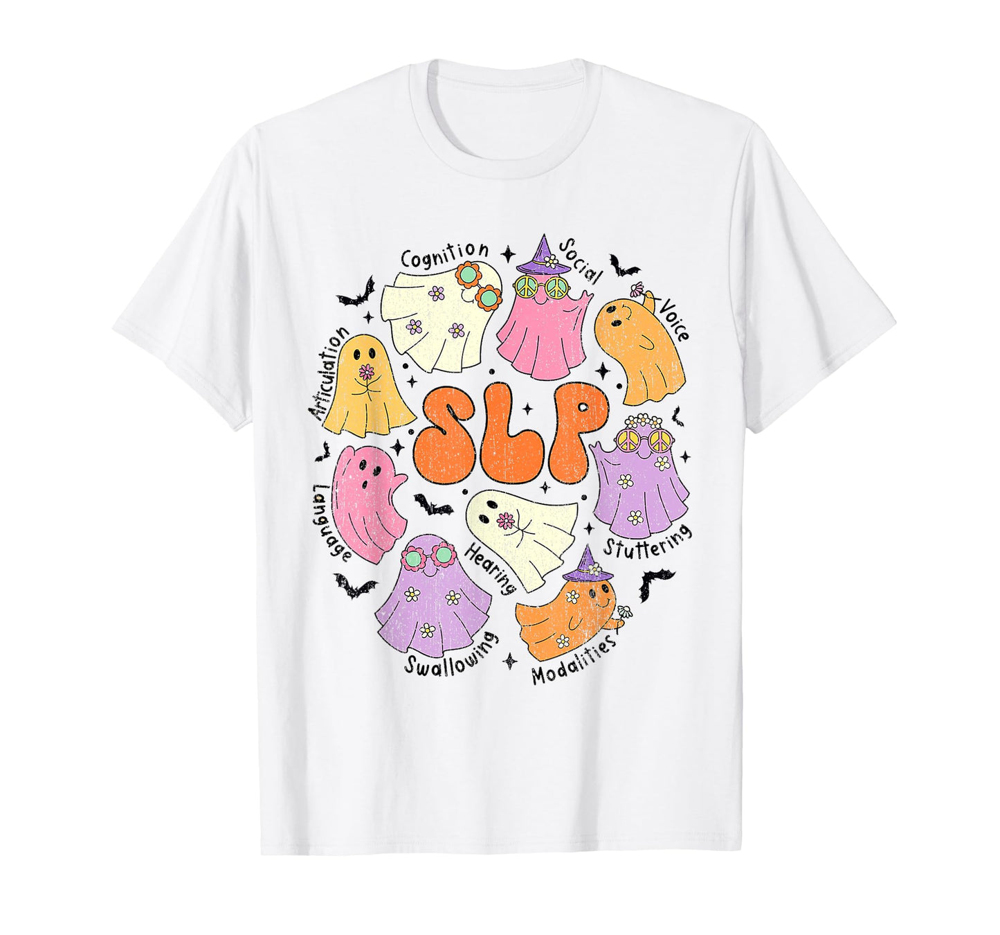 Speech Therapy SLP Ghost Speech Therapy Halloween Slp Hal T-Shirt
