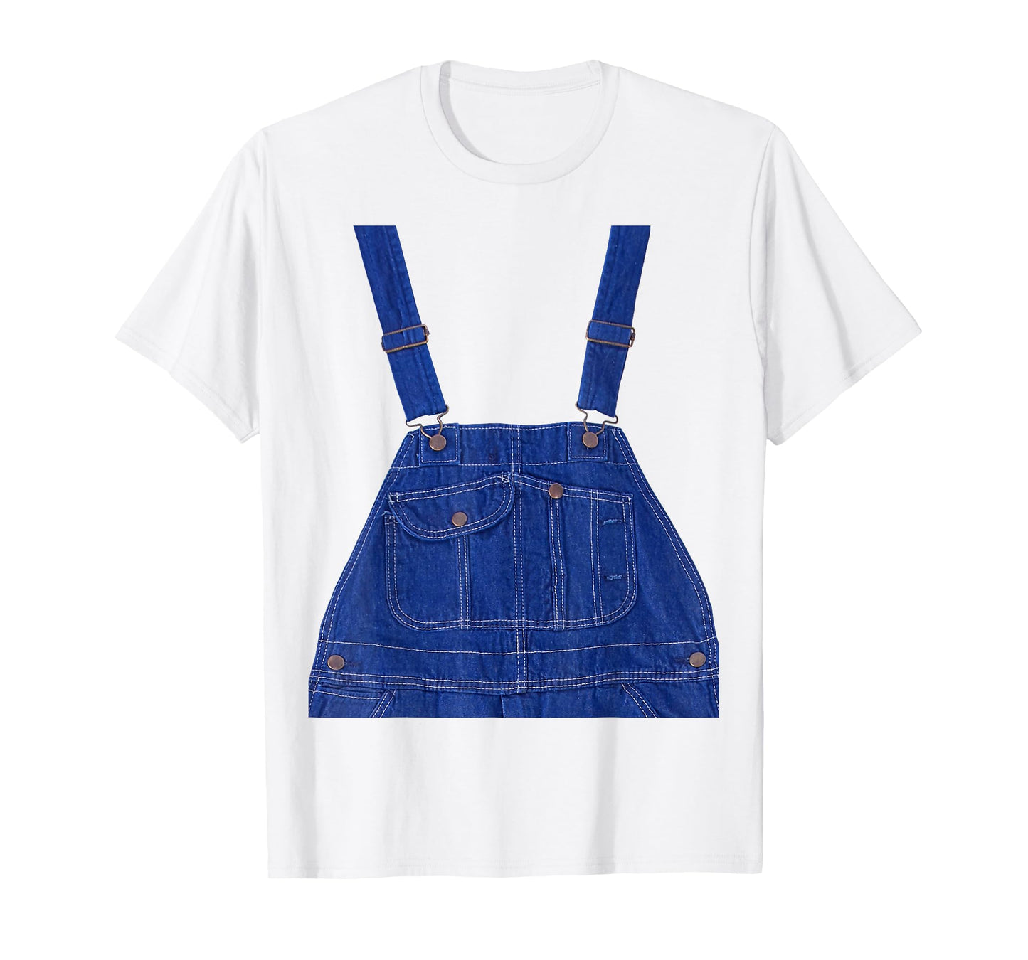 Party Costume - Blue Color Overall Printed On A Yellow Color T-Shirt