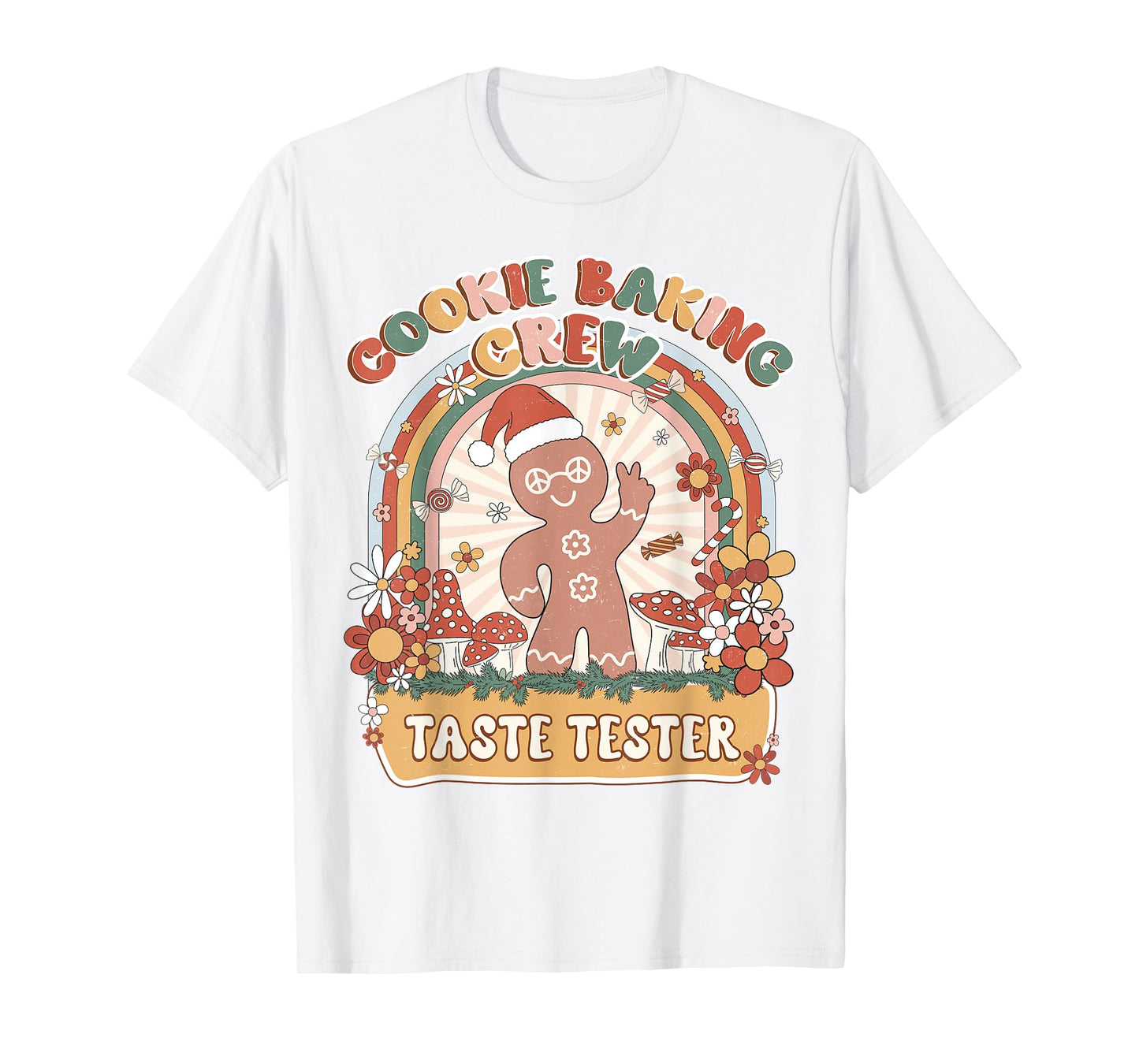 Taste Tester Cookie Baking Crew Retro Groovy Matching Family T-Shirt
