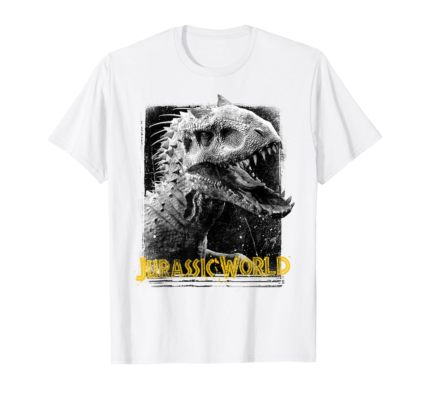 Jurassic World Indominus Rex T-Shirt, Men's Grey Classic Fit Short Sleeve T-Shirt, Size Small