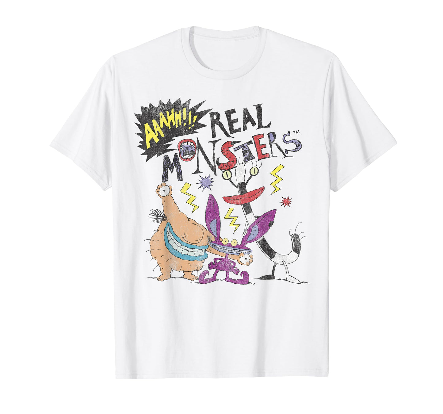 Aaahh!!! Real Monsters Friends Spooky Scary Retro Group Shot T-Shirt