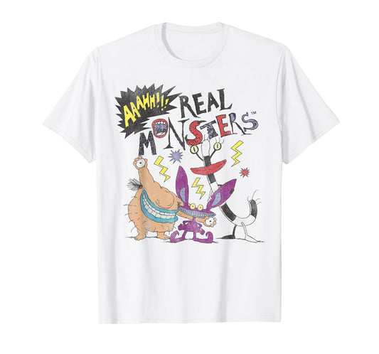 Aaahh!!! Real Monsters Friends Spooky Scary Retro Group Shot T-Shirt
