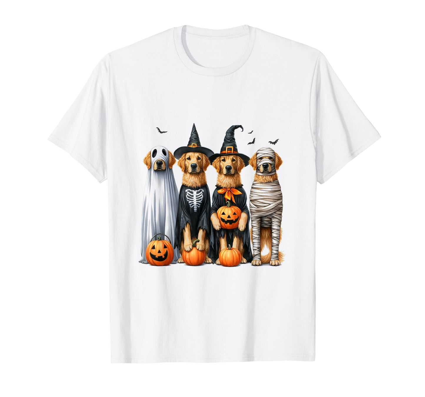 Golden Retriever Ghost Dog Funny Halloween T-Shirt