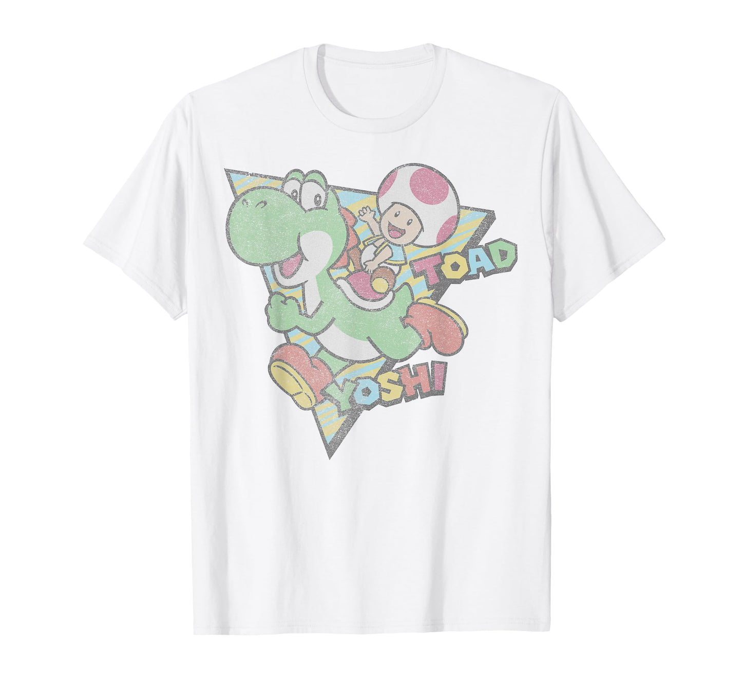 Super Mario Toad & Yoshi Vintage Nintendo Game Portrait T-Shirt
