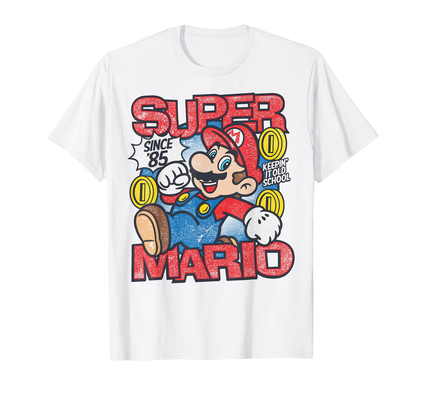 Super Mario Bros Mushroom Kingdom Since '85 Vintage T-Shirt