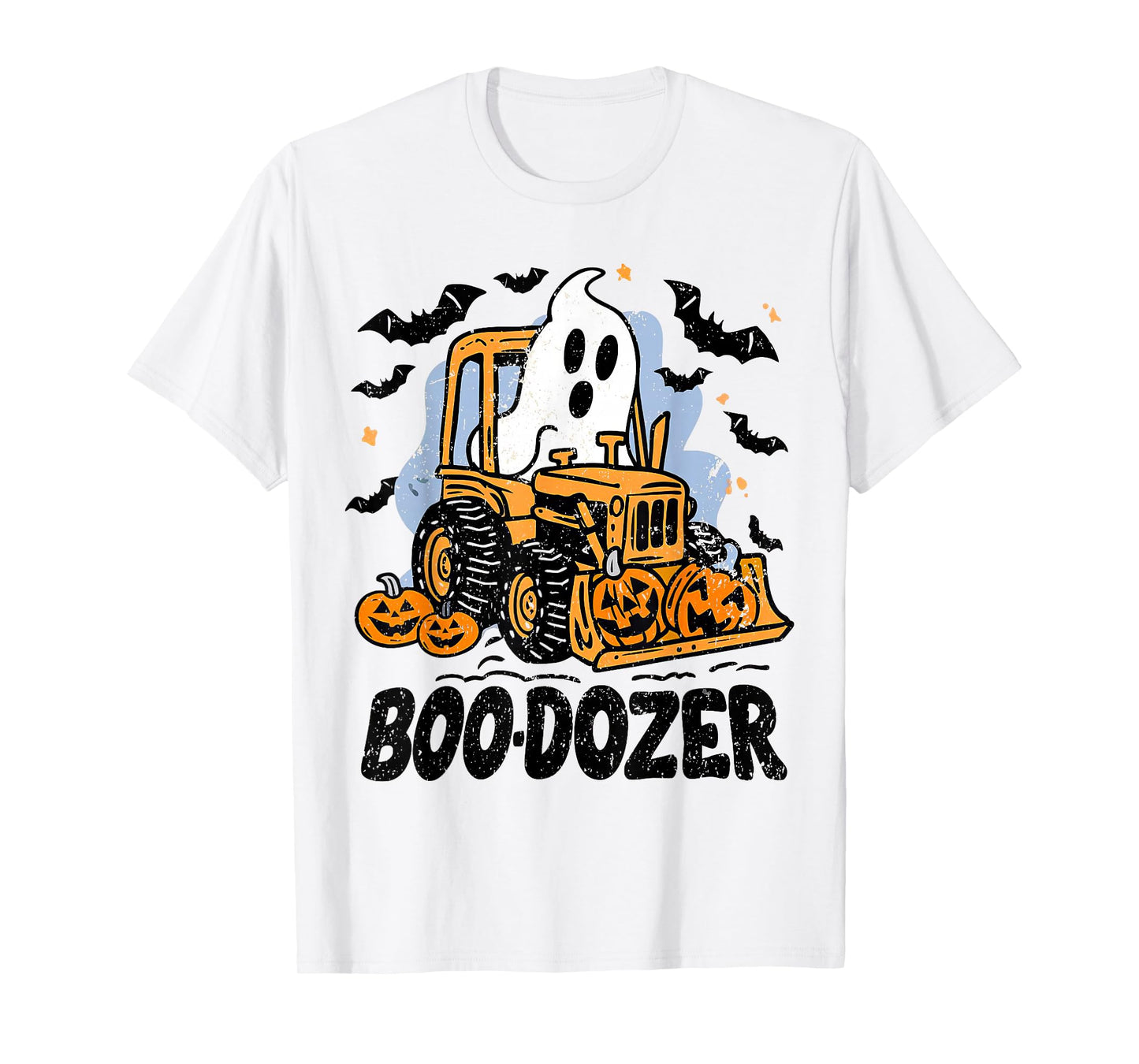 Bulldozer Halloween Boo Dozer Construction Truck Boy Kids T-Shirt