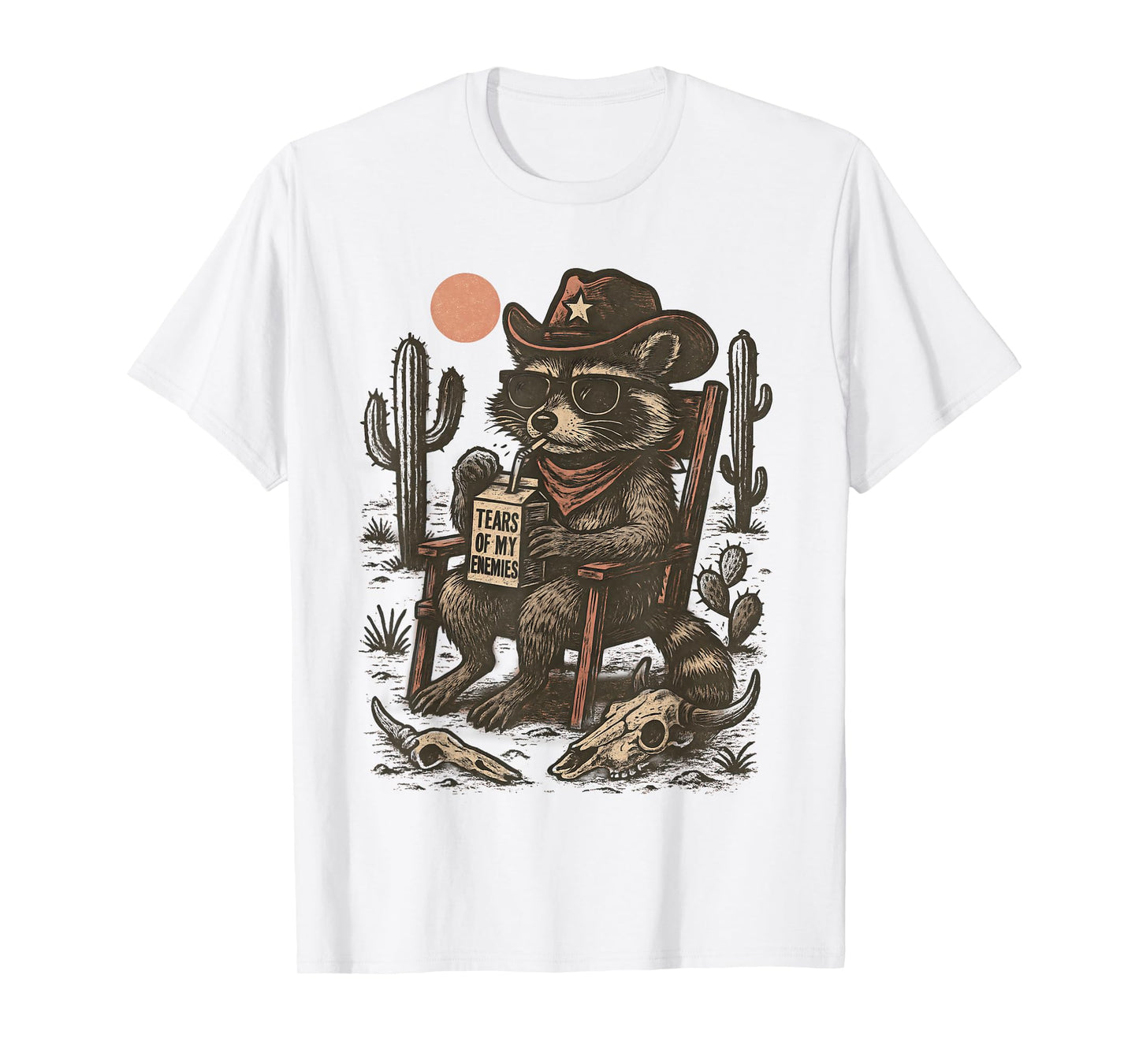 Cowboy Raccoon Funny Western Country Wild West Rodeo T-Shirt