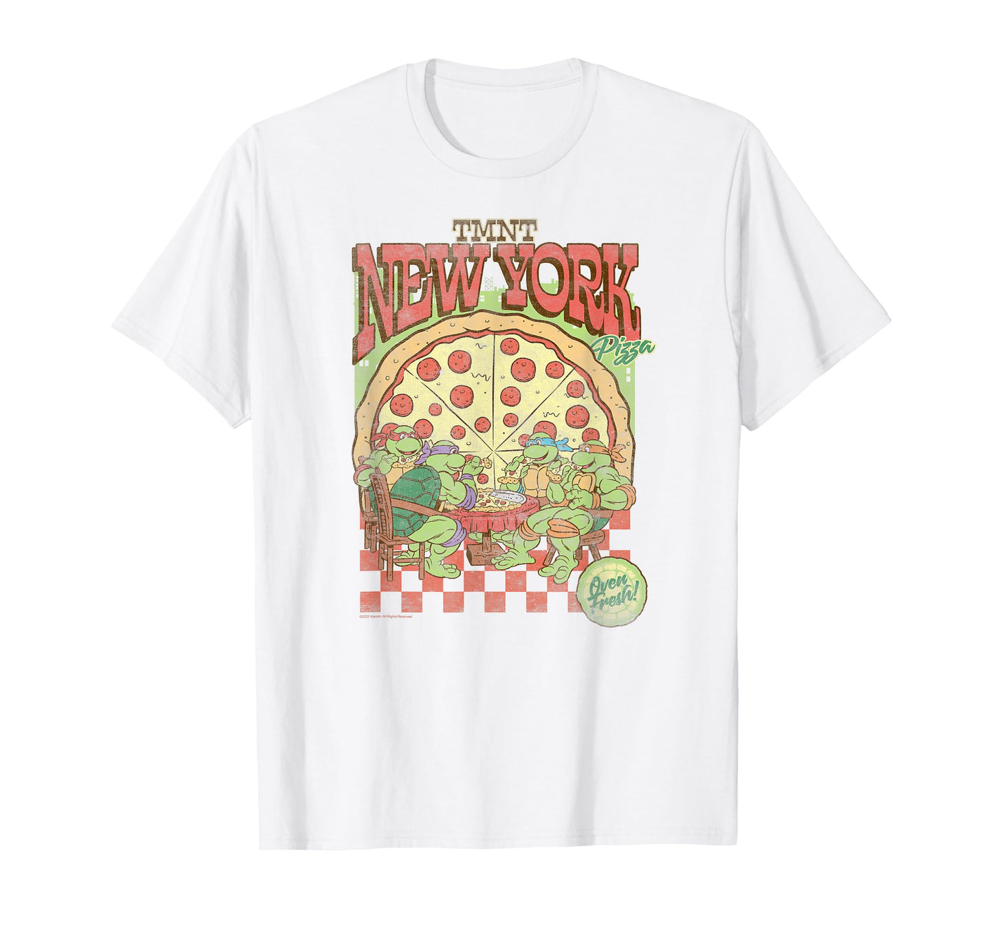 Teenage Mutant Ninja Turtles TMNT New York Pizza Retro T-Shirt