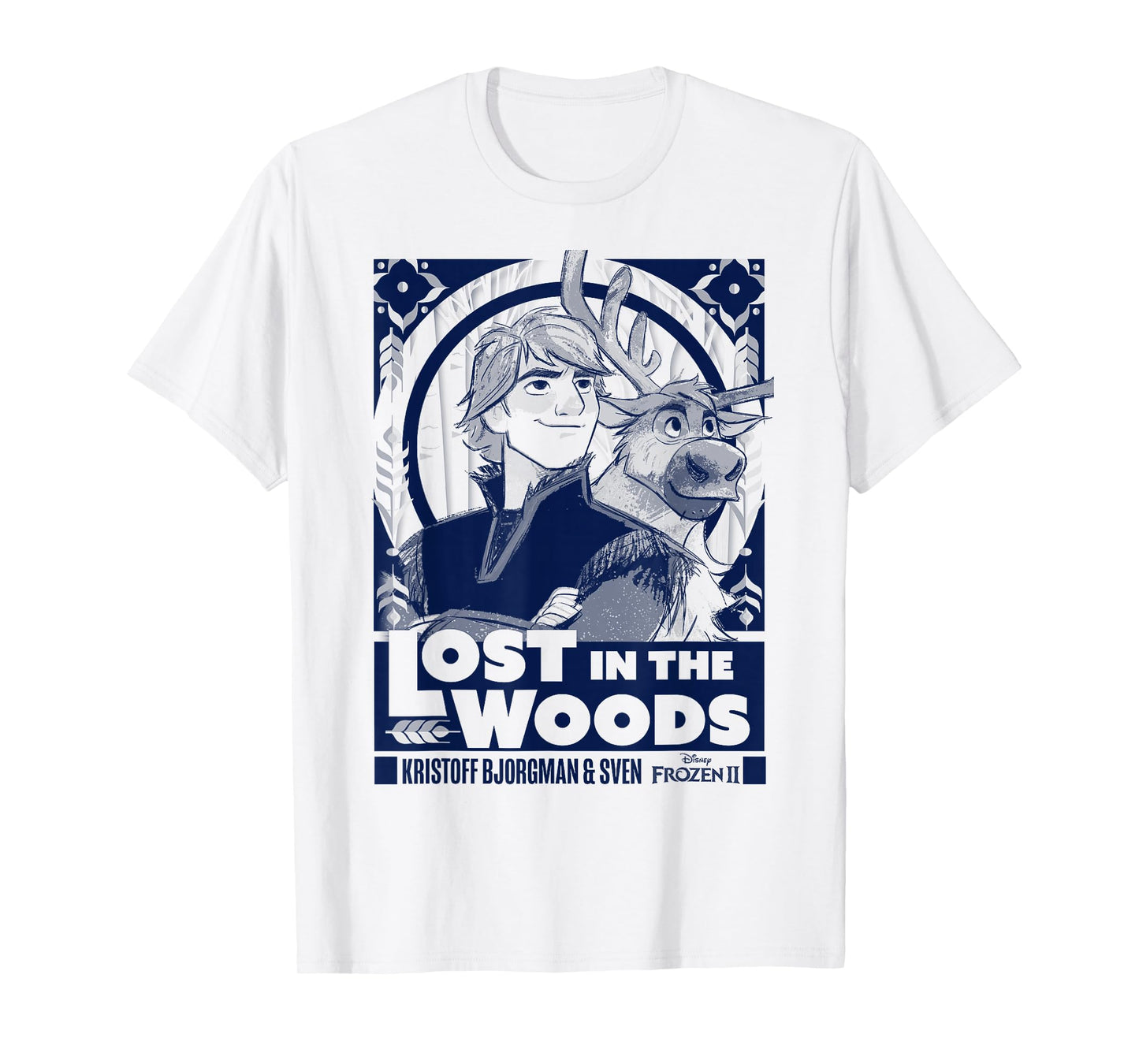 Disney Frozen 2 Kristoff & Sven Lost in The Woods Poster T-Shirt