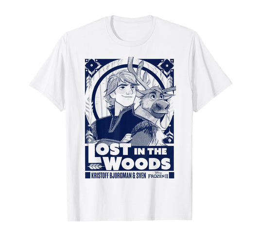Disney Frozen 2 Kristoff & Sven Lost in The Woods Poster T-Shirt