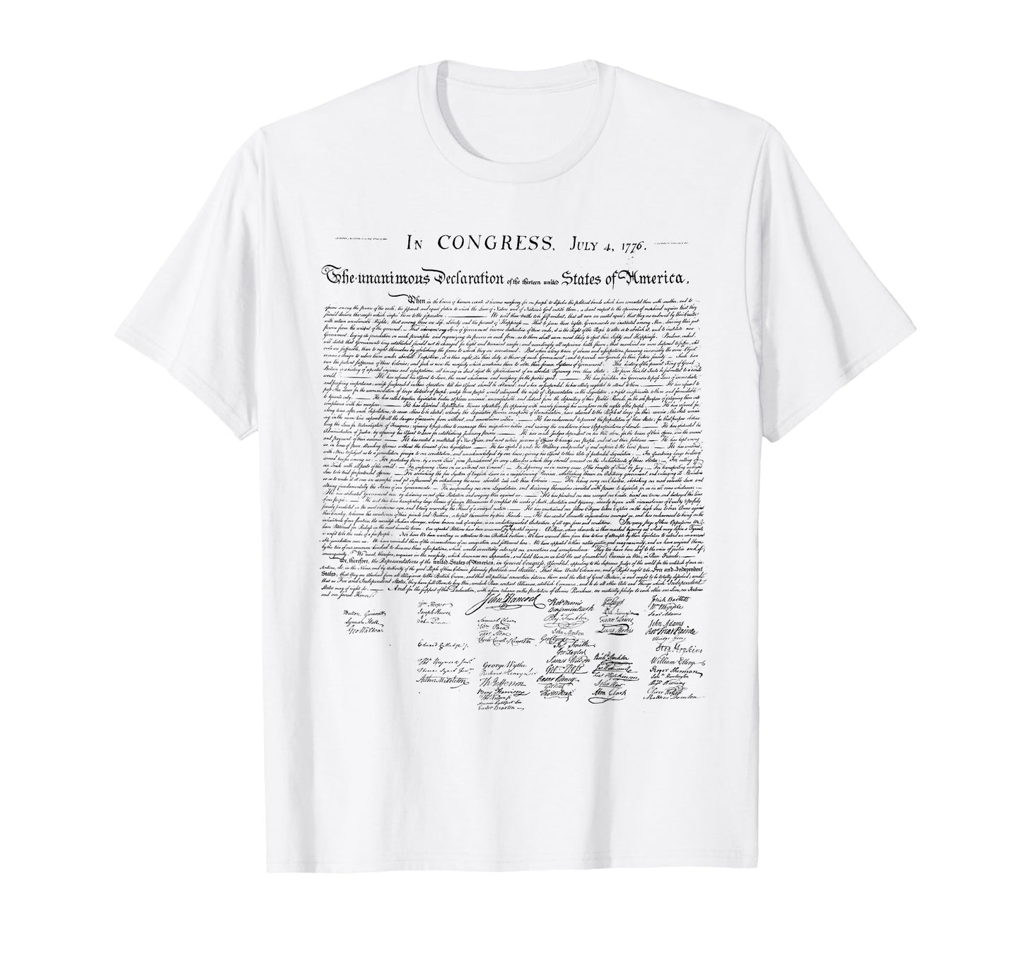 Declaration of Independence Liberty USA Constitution America T-Shirt