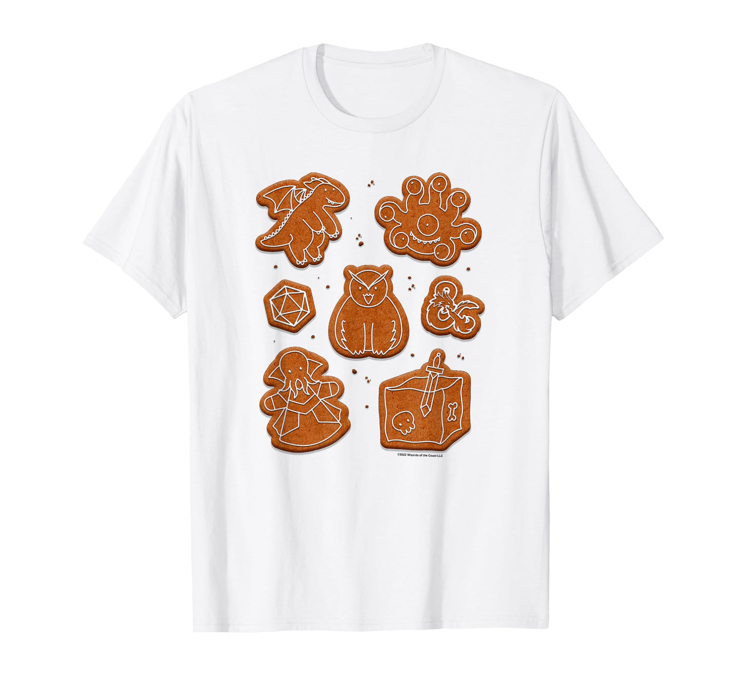 Dungeons & Dragons Christmas Gingerbread Monster Cookies T-Shirt