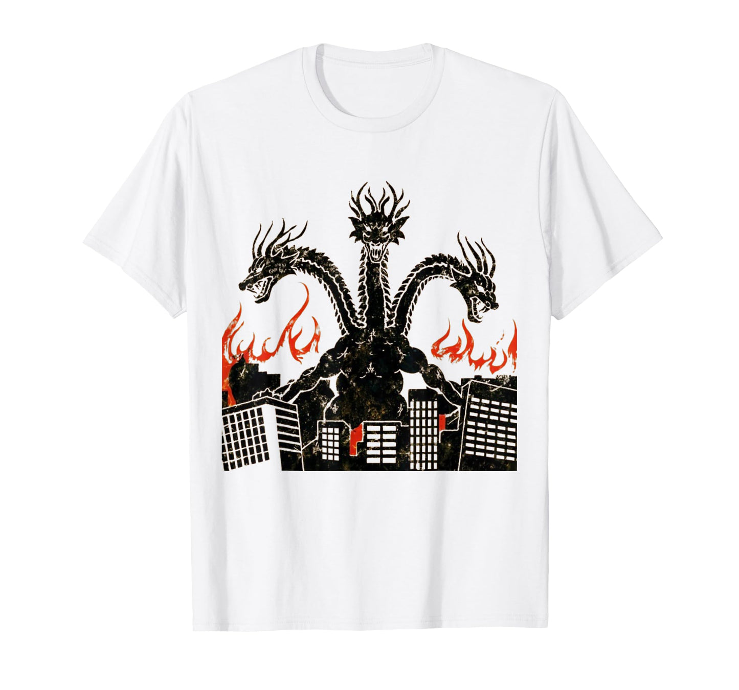 Vintage Dragon King Ghidorah Art sunset japanese Kids Men T-Shirt