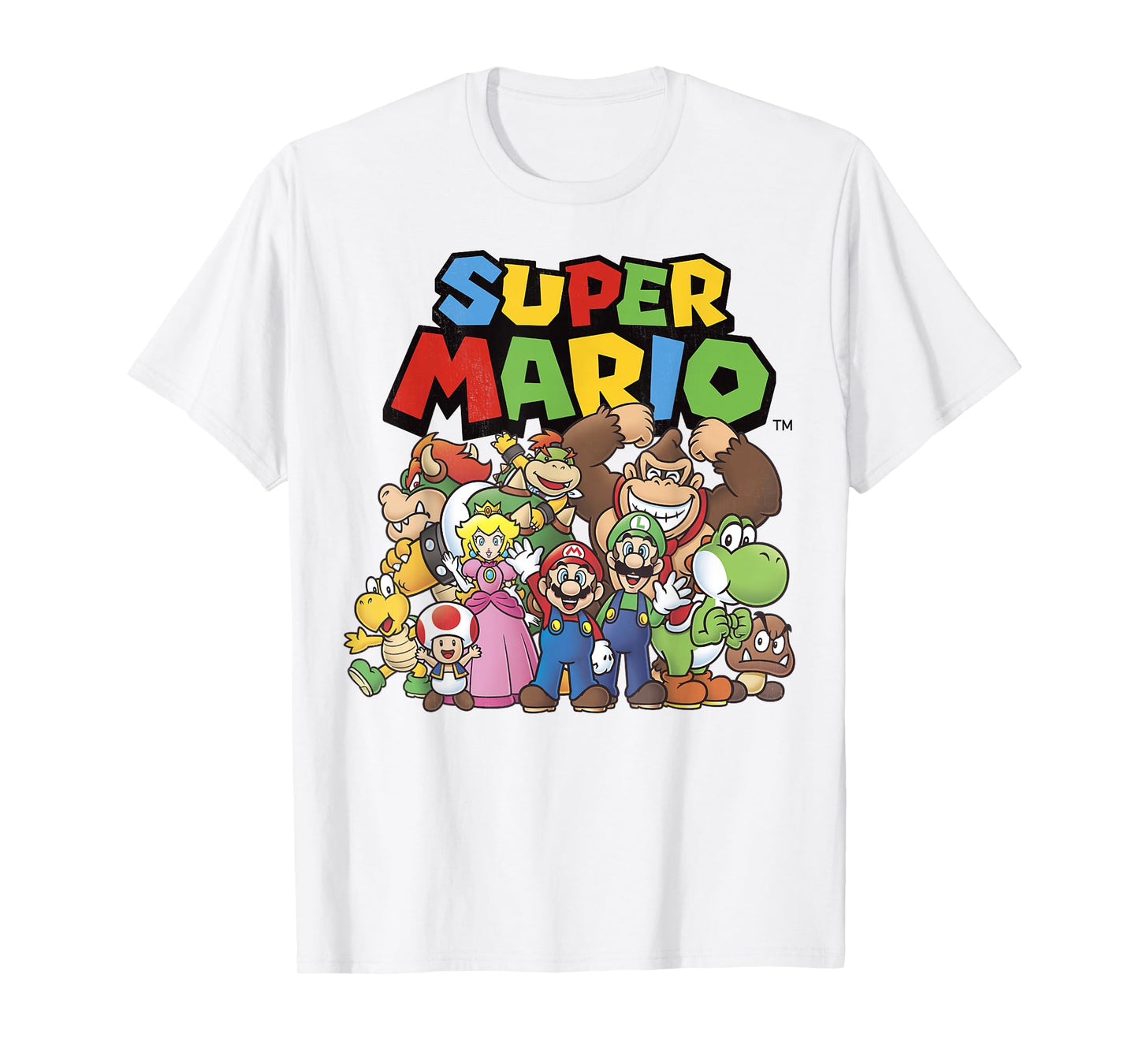 Super Mario Full Cast Group Shot Classic Graphic T-Shirt T-Shirt