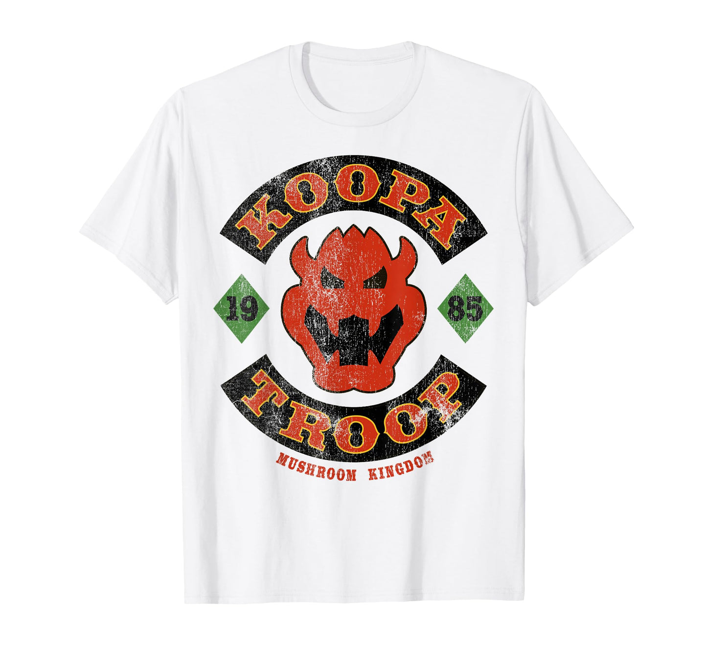 Super Mario Bros Bowser Koopa Troop Vintage Distressed T-Shirt