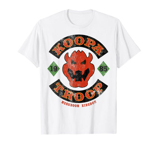 Super Mario Bros Bowser Koopa Troop Vintage Distressed T-Shirt