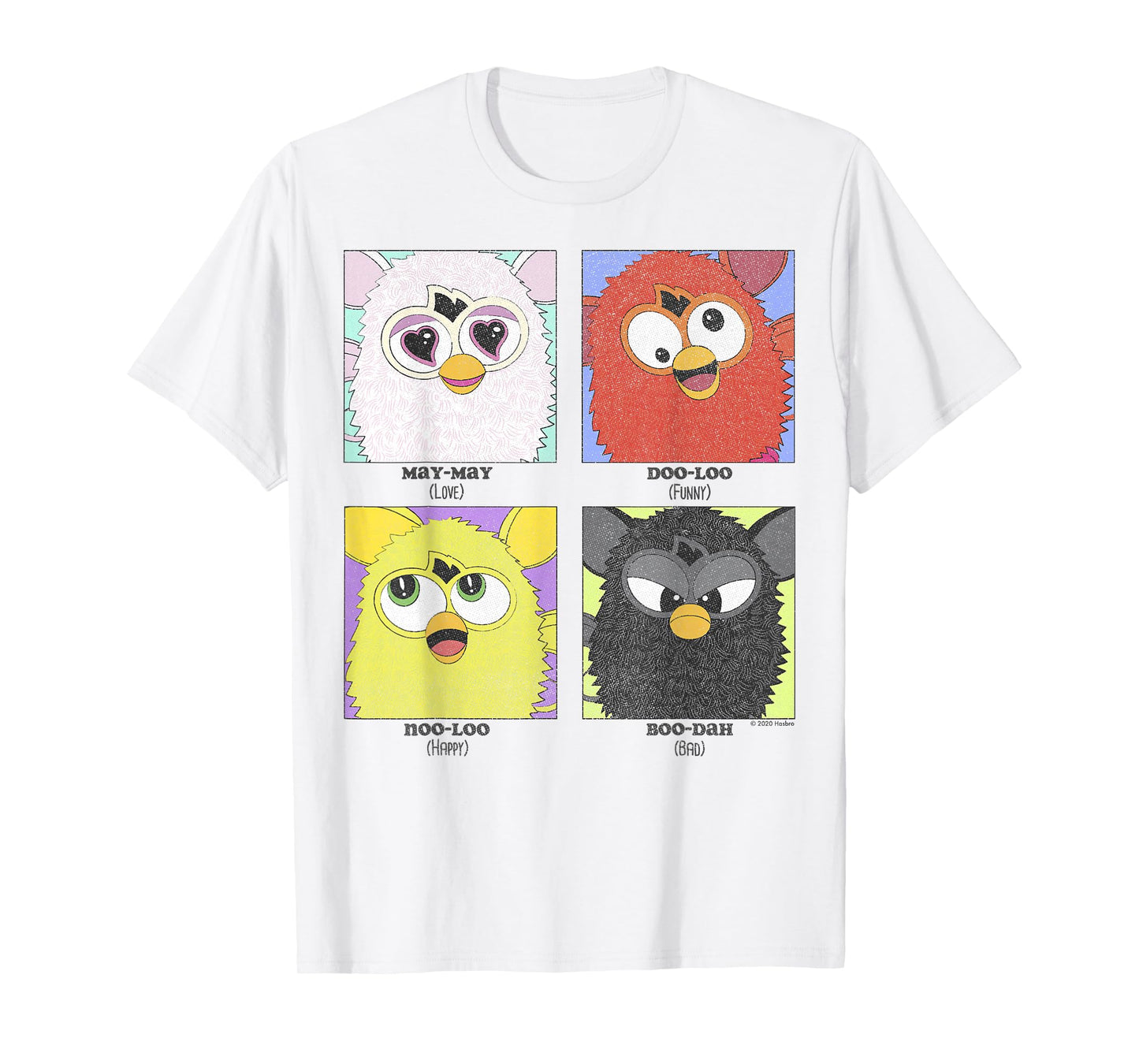 Furby Different Emotions Vintage Box Up T-Shirt