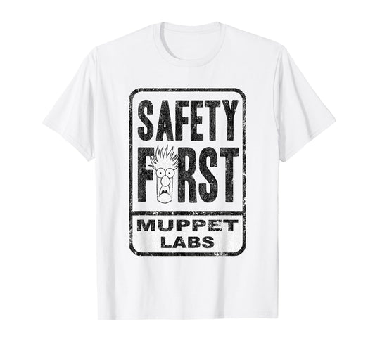 Disney The Muppets Safety First Sign Beaker Distressed T-Shirt