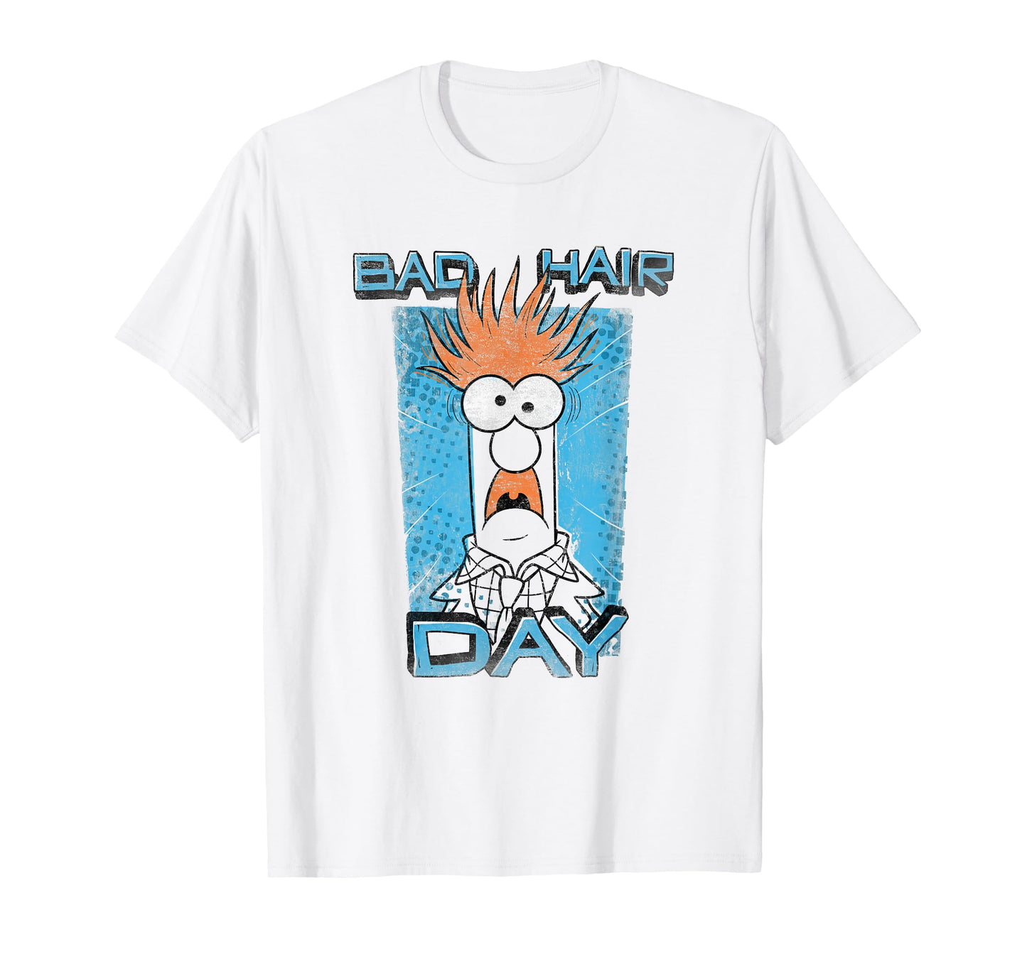 Disney The Muppets Beaker Bad Hair Day Retro Chest Portrait T-Shirt