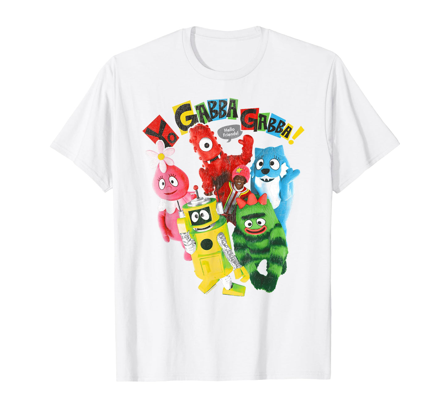 Yo Gabba Gabba! Hello Friends Cast Photo TV Show T-Shirt
