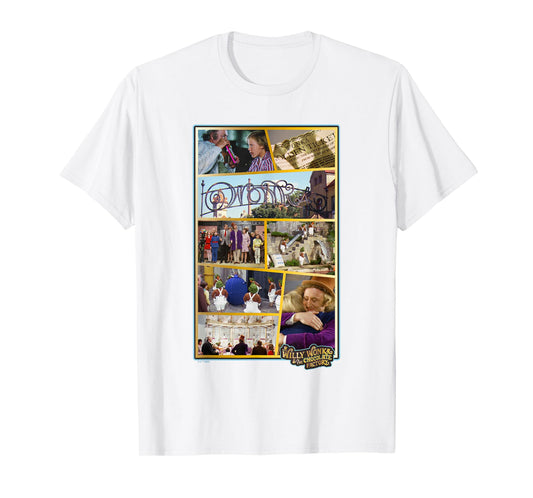 Willy Wonka & The Chocolate Factory Scenes Collage T-Shirt