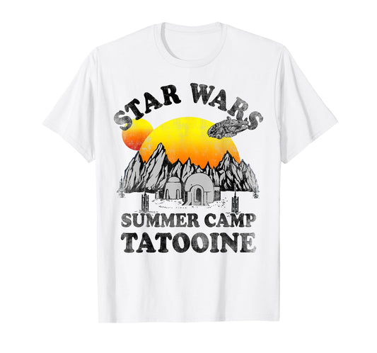 Star Wars Tatooine Summer Camp Igloo Sunrise Retro T-Shirt T-Shirt