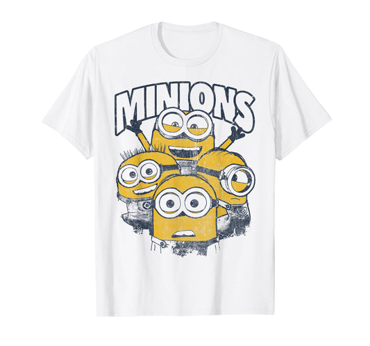 Despicable Me Minions Vintage Group Graphic T-Shirt T-Shirt