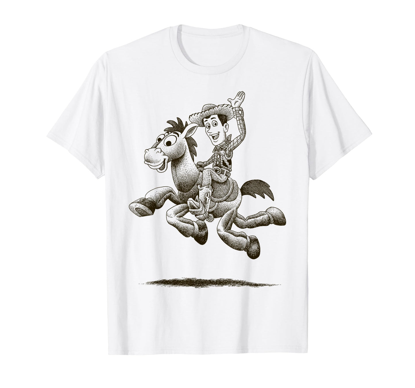 Disney Pixar Toy Story Woody Bullseye Sketch Graphic T-Shirt T-Shirt