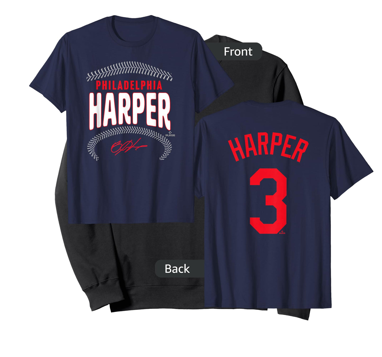 Bryce Harper Philadelphia Name & Number (Front & Back) T-Shirt