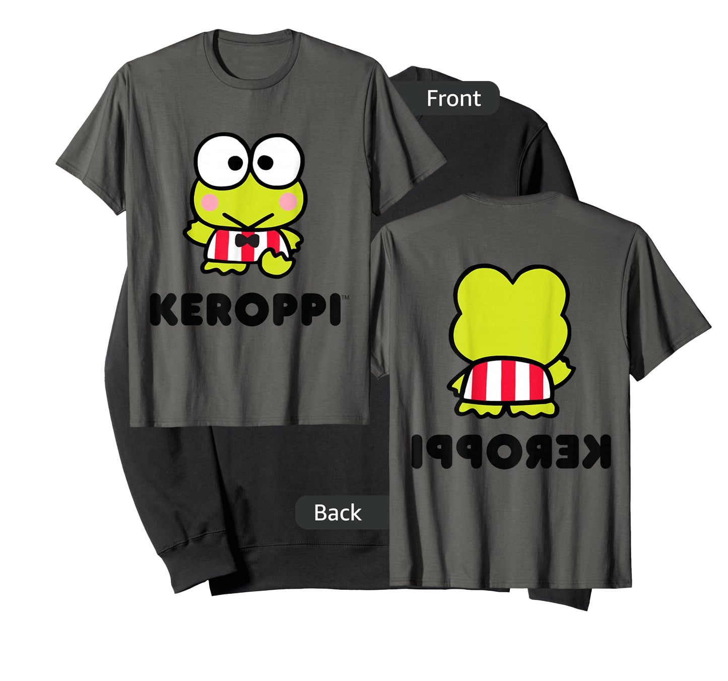 Keroppi Character Front and Back T-Shirt Small