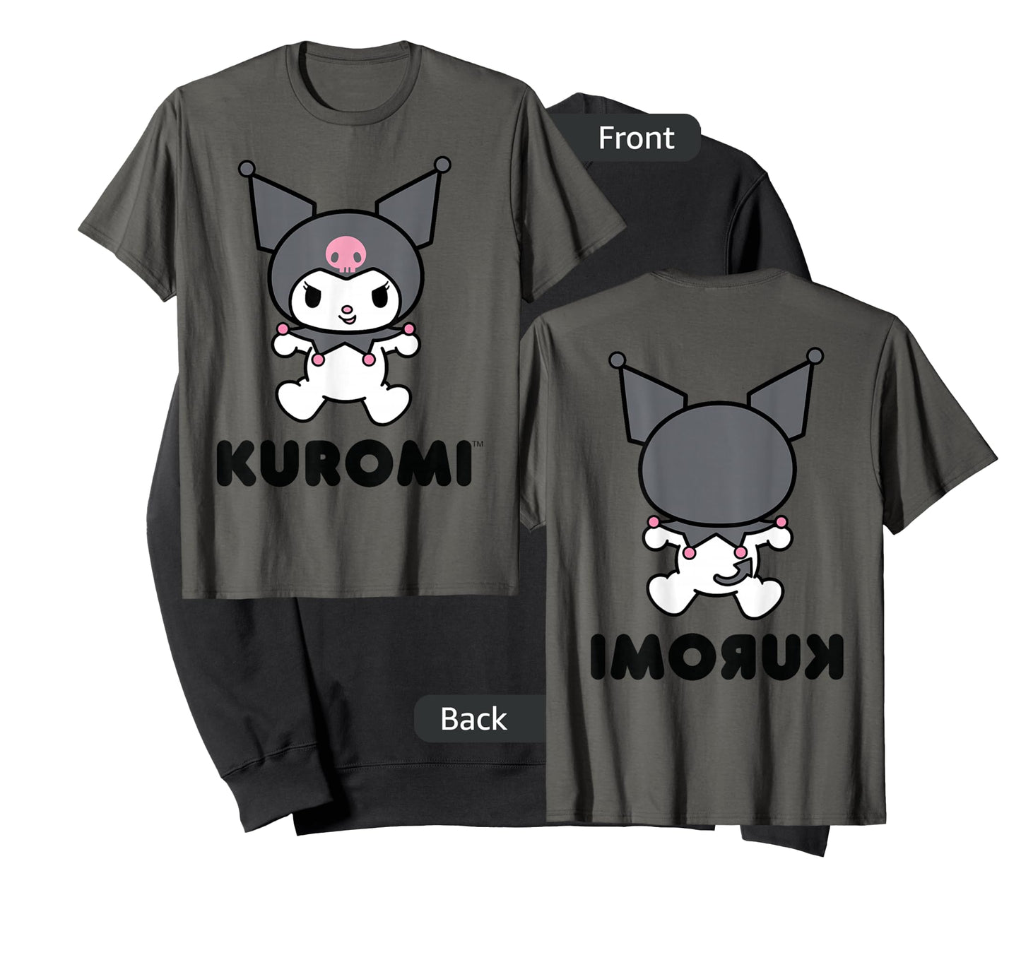 Kuromi Character Front and Back T-Shirt Small