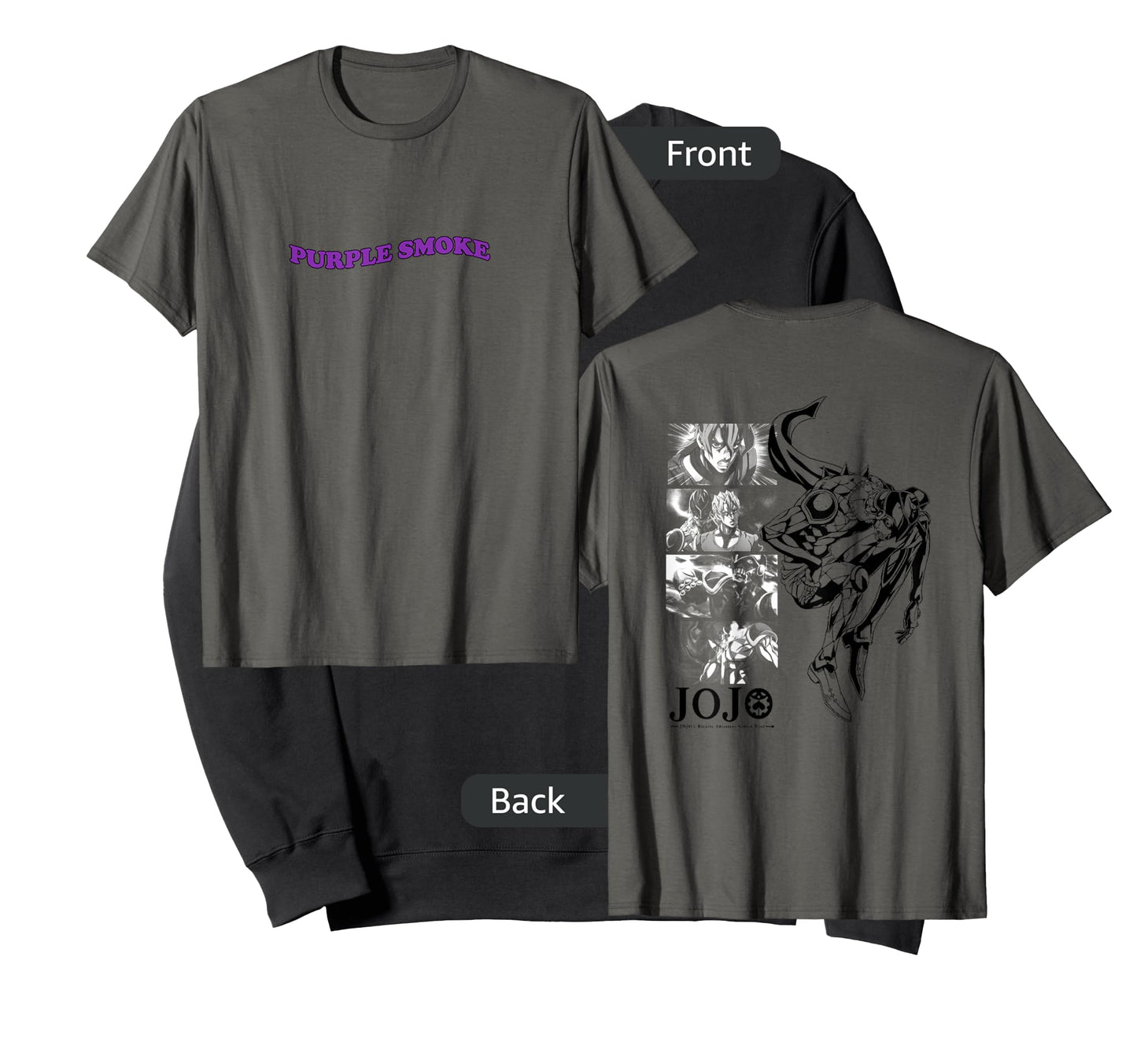 JoJo's Bizarre Adventure Fugo & Purple Smoke Haze Front Back T-Shirt